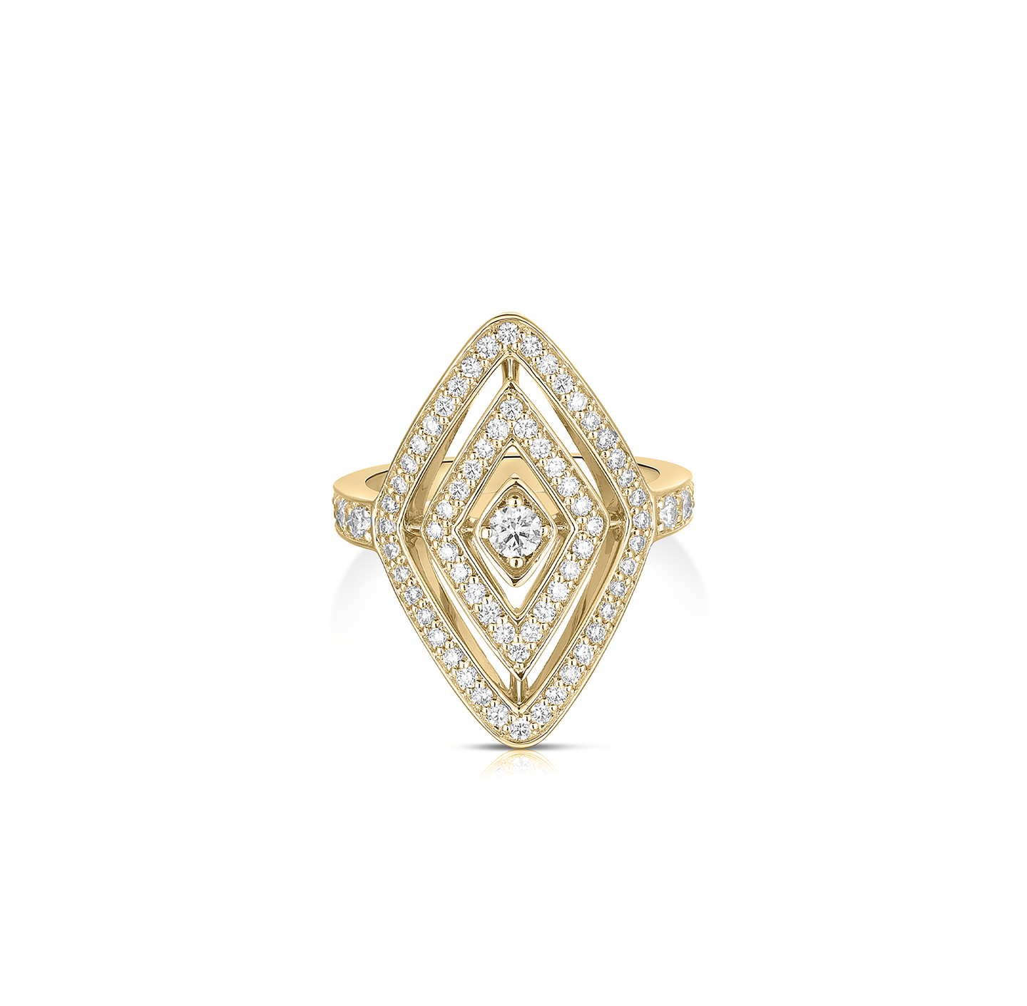 Roberto Coin Diamante Yellow Gold Diamond Ring