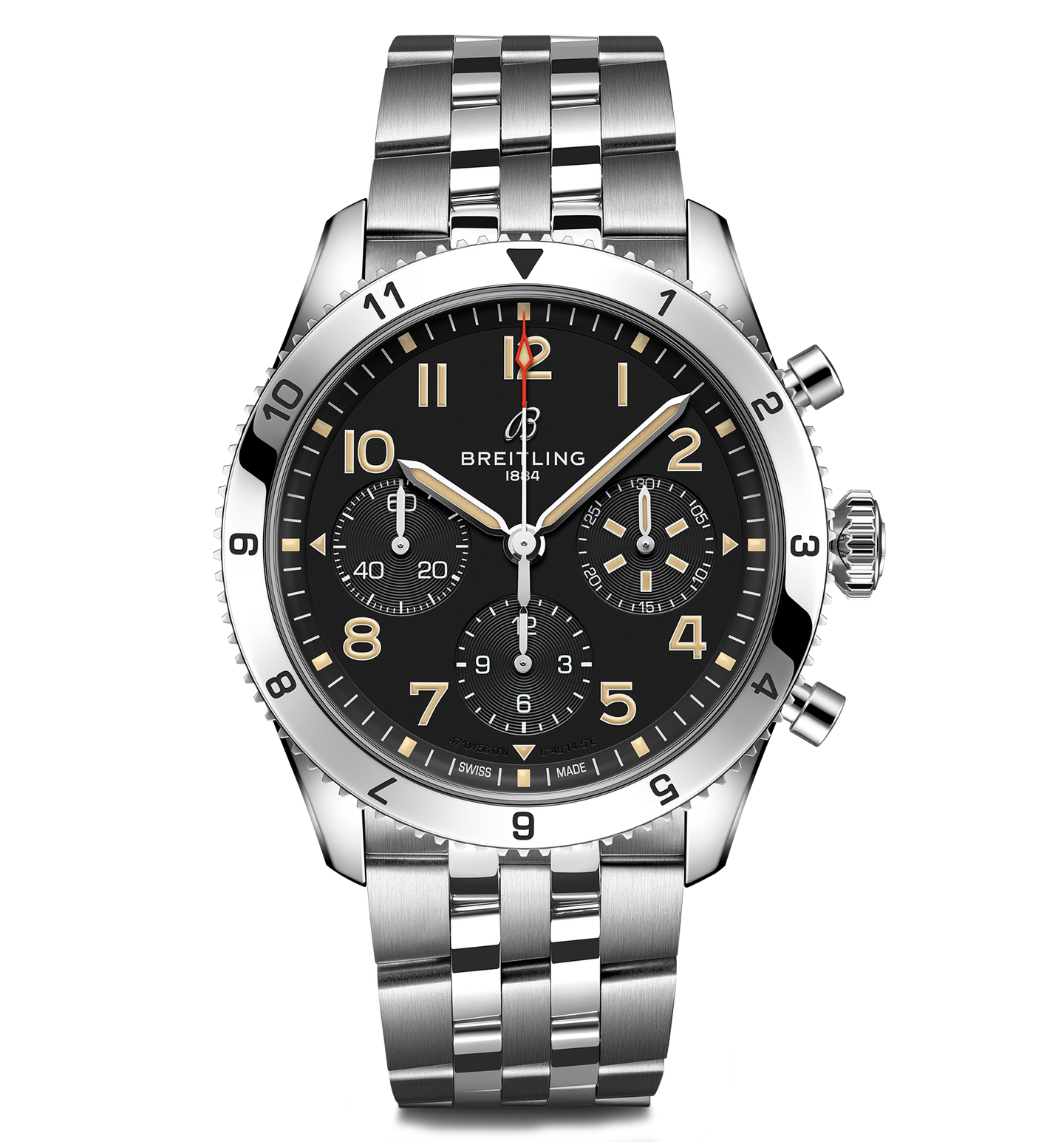 Breitling Classic AVI Chronograph 42 P-51 Mustang Watch with Stainless Steel Bracelet