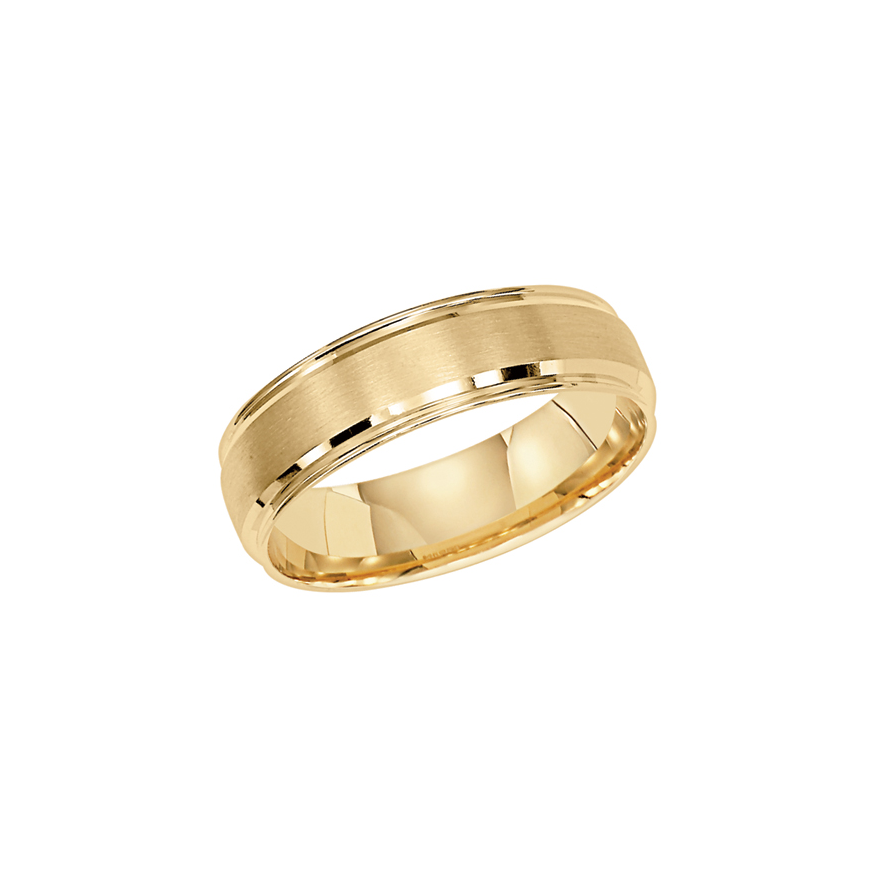 Mens yellow gold band discount