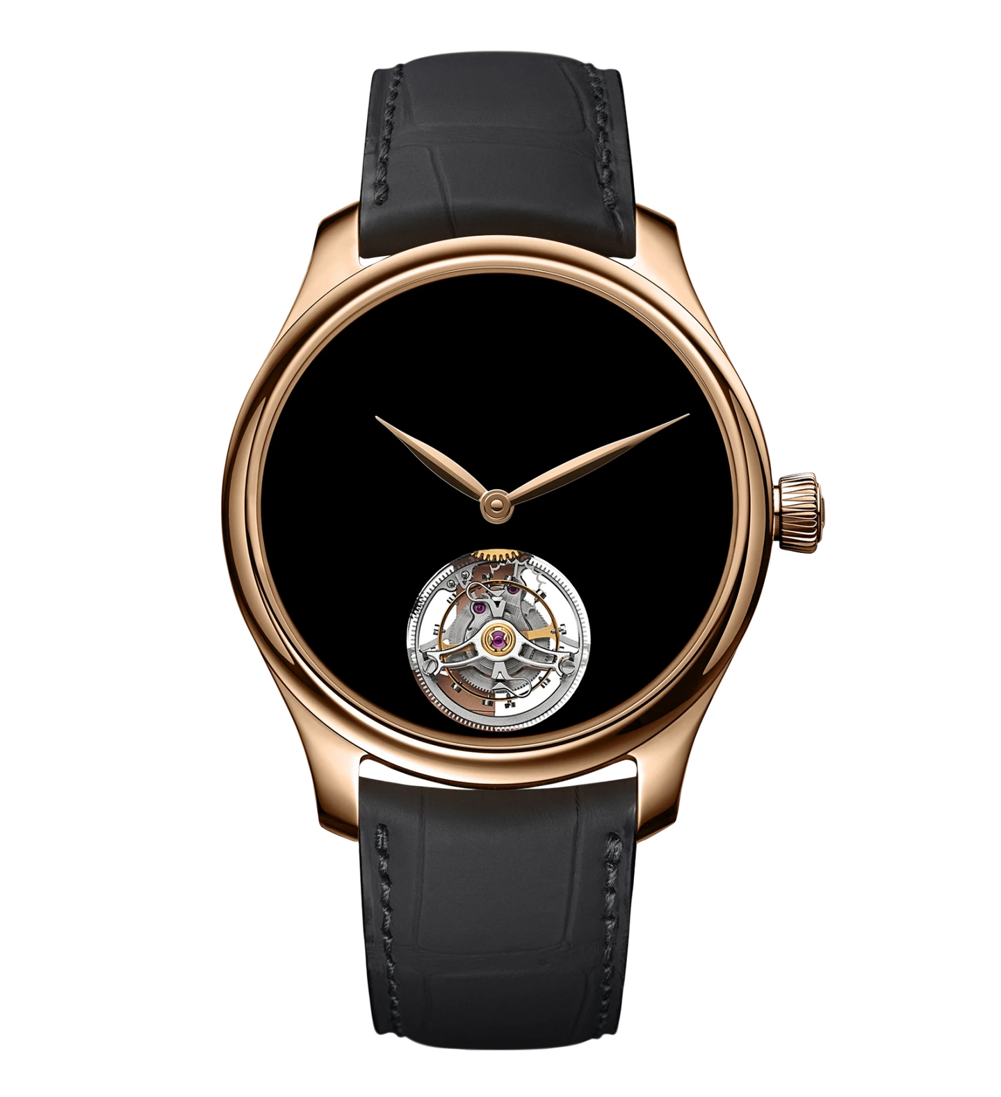 H. Moser & Cie. Endeavour Tourbillon Concept 40mm Watch with Leather Strap