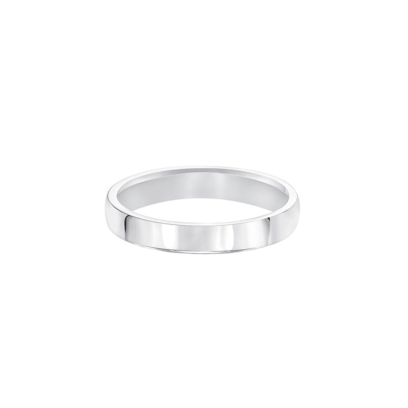 3mm 14K White Gold Low Dome Comfort Fit Wedding Band Fink's