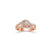 Fink&#39;s Exclusive Round Halo Engagement Ring Set with Twist Design