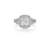 Fink&#39;s Exclusive Platinum Cushion Cut Diamond Double Halo and Split Shank Engagement Ring