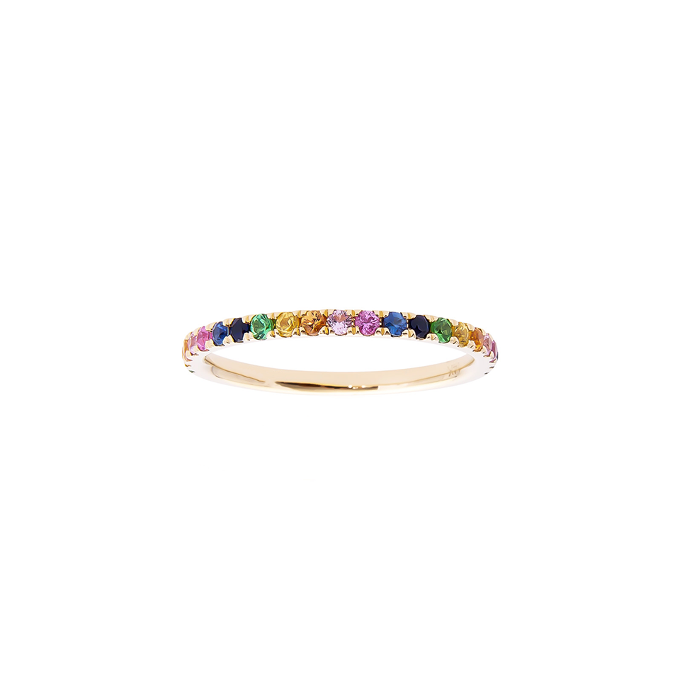 Sabel Collection 14K Yellow Gold Rainbow Sapphire Stacking Ring
