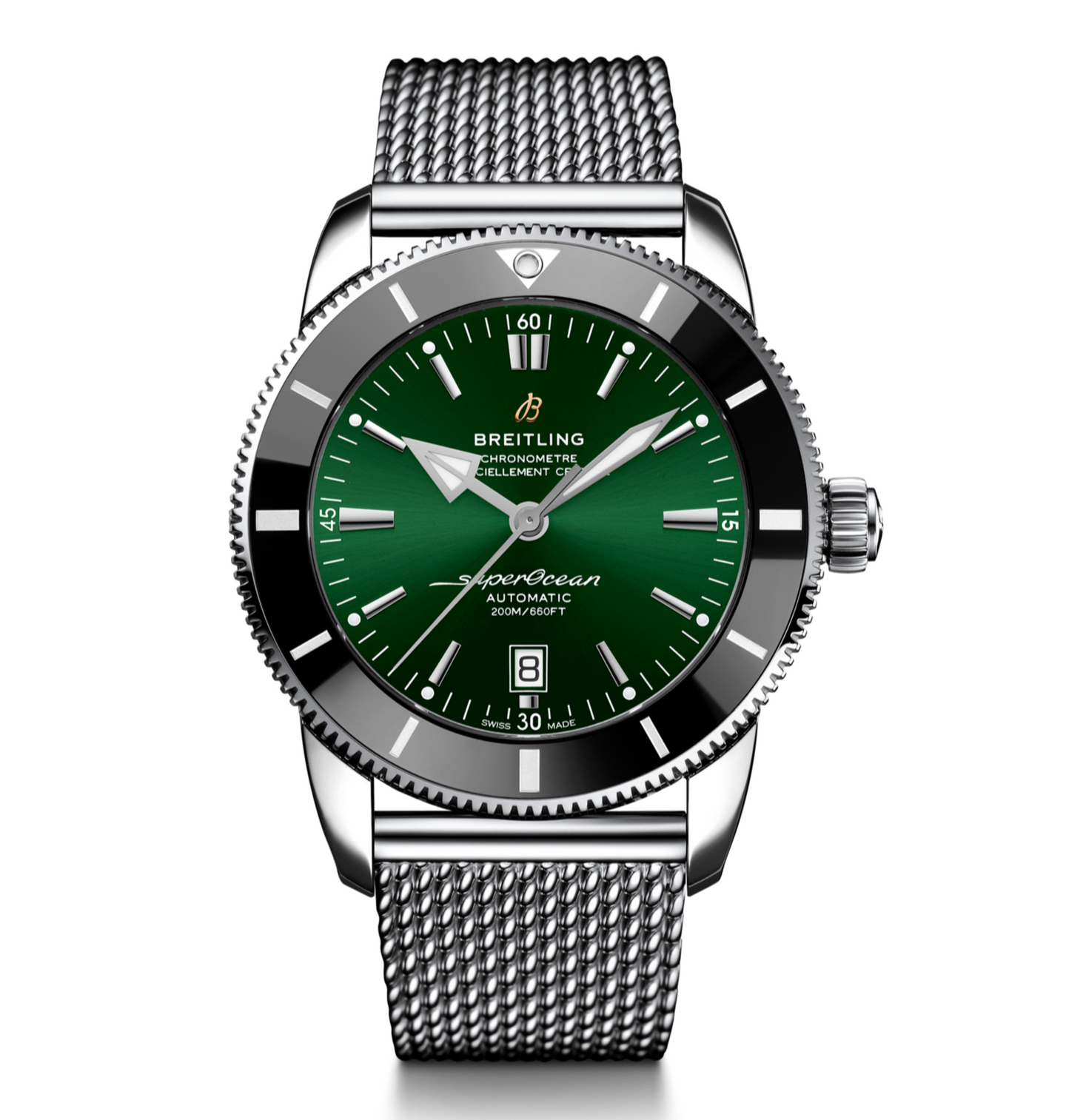 Breitling Superocean Heritage B20 Automatic on Stainless Steel Watch with Green Dial