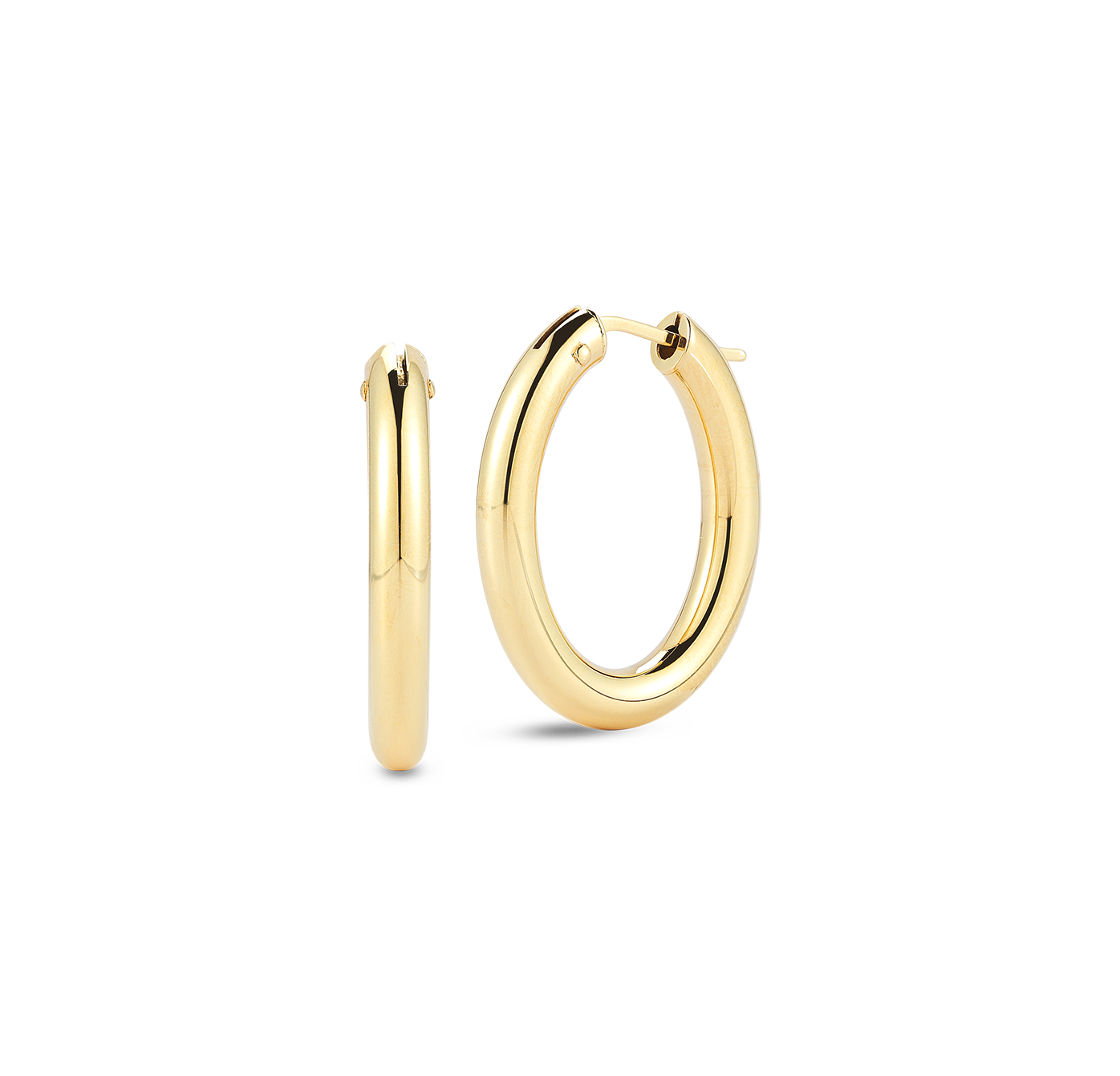 Roberto coin oval hoop earrings sales
