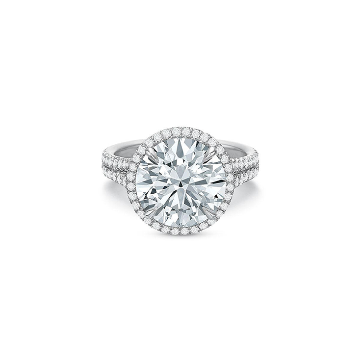 Fink's Exclusive Platinum Round Halo Engagement Ring