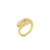 Roberto Coin Byzantine Barocco 18K Yellow Gold Textured Bypass Ring
