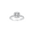 Load image into Gallery viewer, Fink&#39;s Exclusive 14K White Gold Round Diamond Halo and Diamond Engagement Ring in .52ct