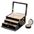 WOLF Medium Velvet Embroidered Jewelry Box in Indigo