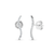 Sabel Collection 18K White Gold &quot;S&quot; Diamond Stick Climber Earrings in .26cttw