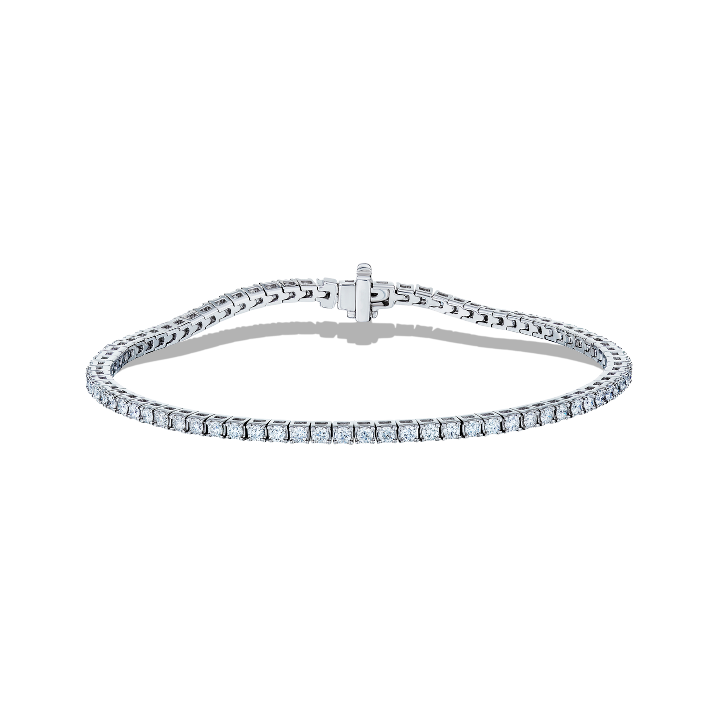 Sabel Collection White Gold Round Diamond Bracelet, 7