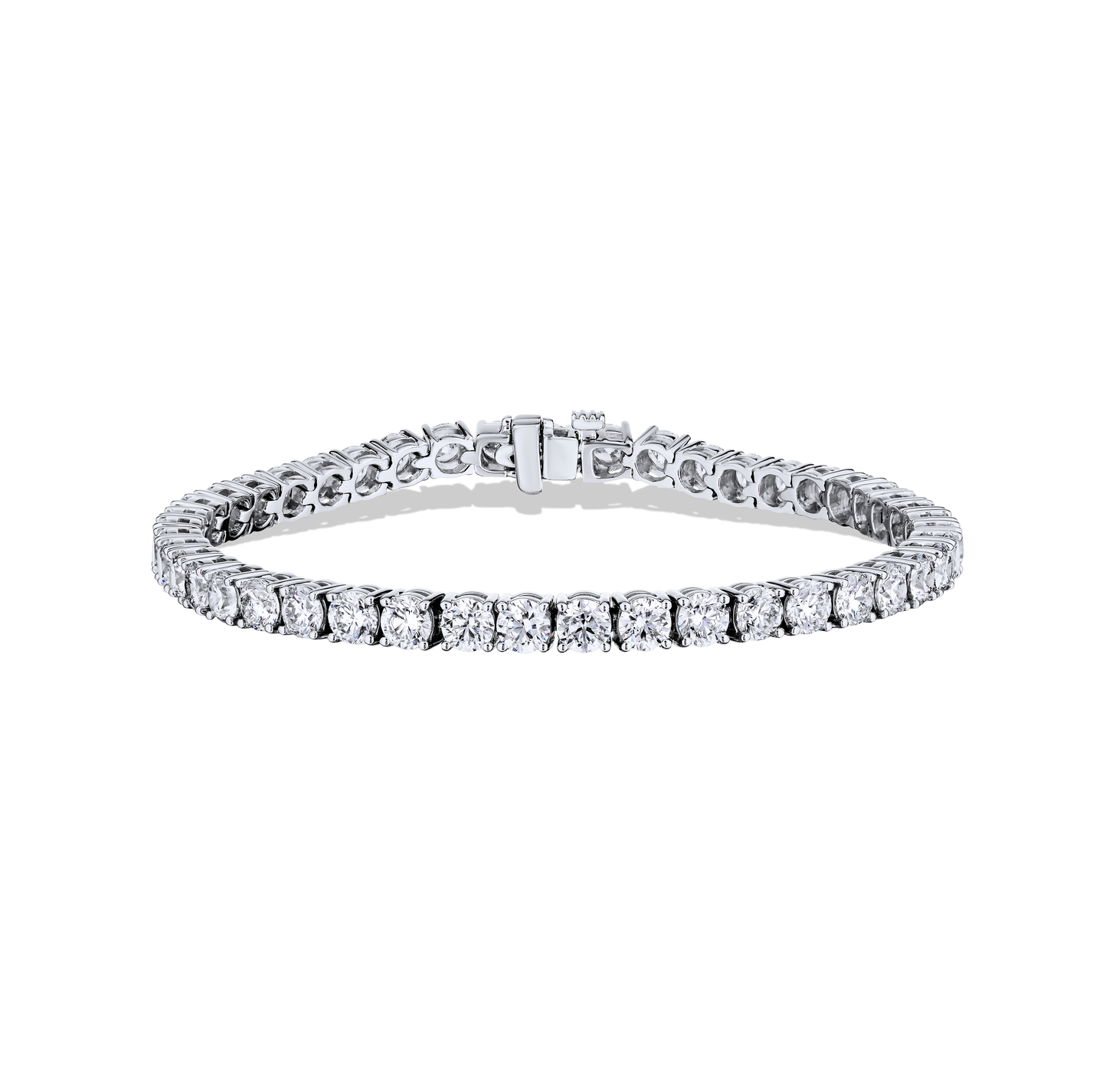 18k White Gold Tennis Bracelet with Round Diamonds