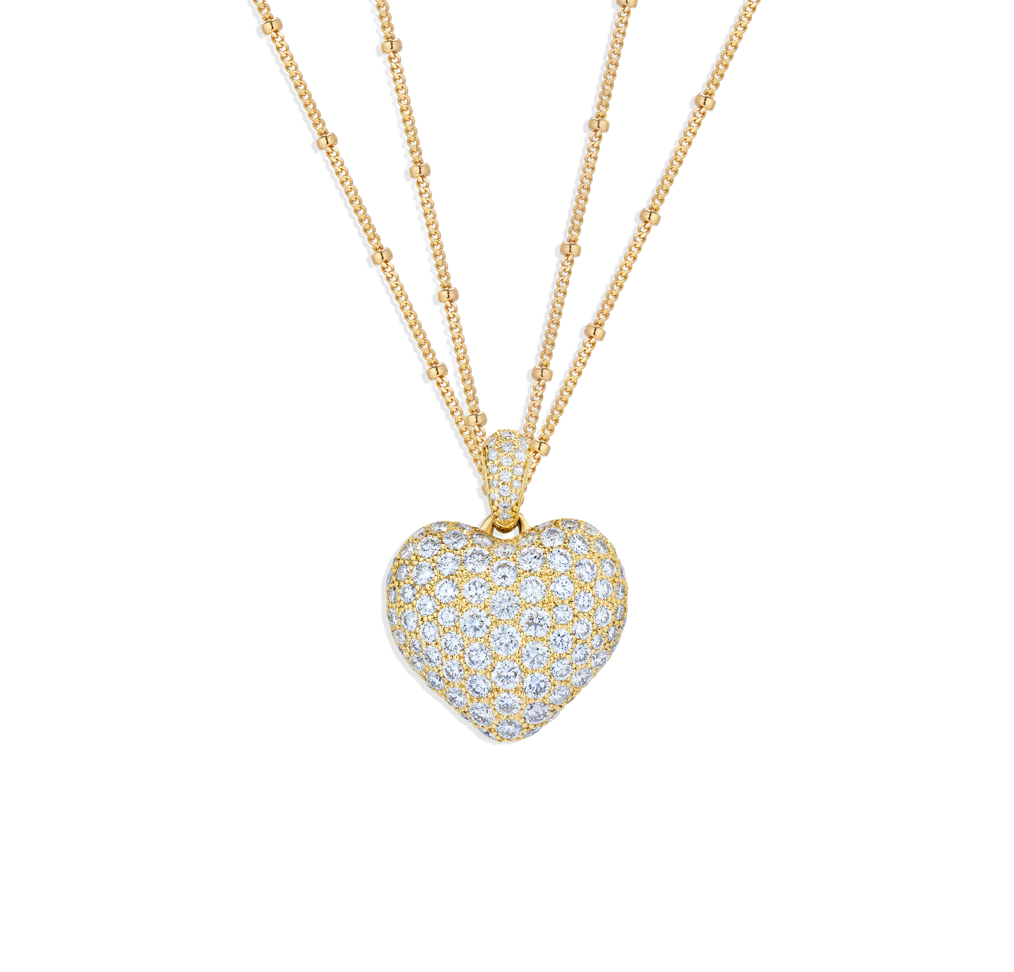 Sabel Collection Yellow Gold Heart Diamond Necklace