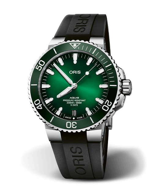 Oris Aquis Date Calibre 400 Watch with Green Dial, 43.5mm