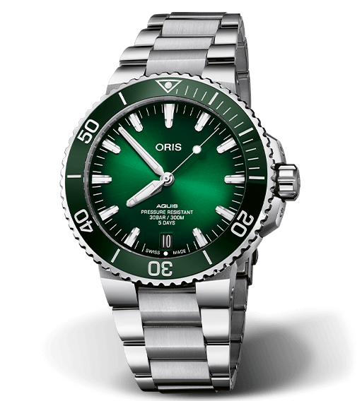 Oris Aquis Date Calibre 400 Watch with Stainless Steel Bracelet, 43.5mm