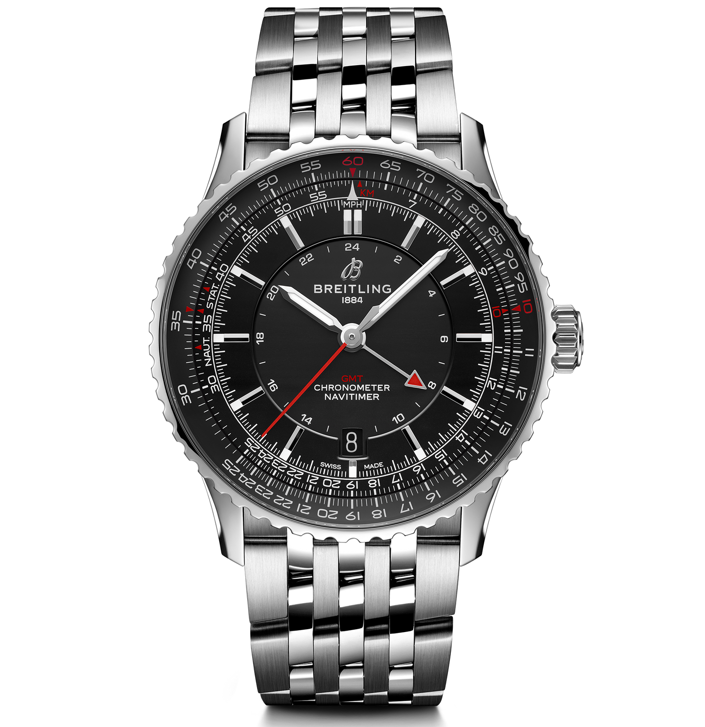 Breitling Navitimer Automatic GMT 41 Black Dial Fink s