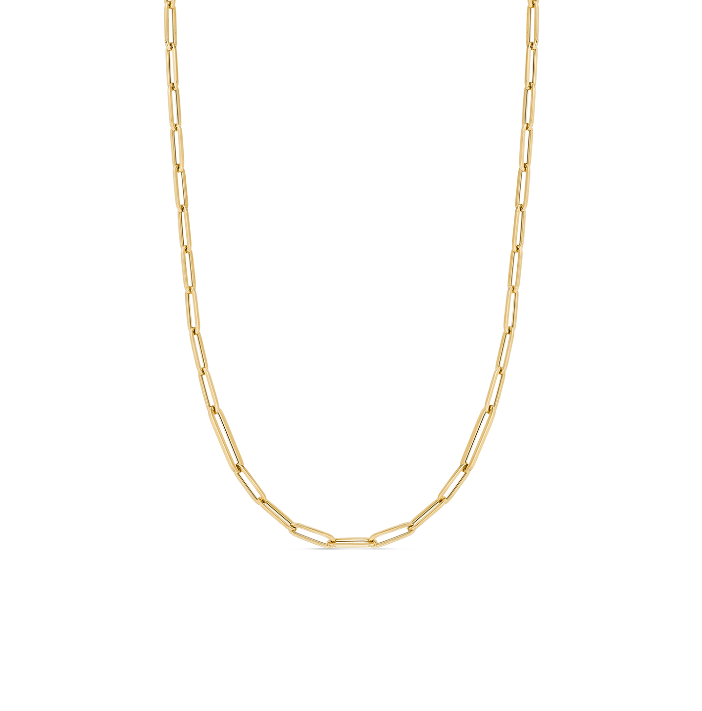 Roberto Coin Designer Gold Yellow Gold Paperclip Link Necklace