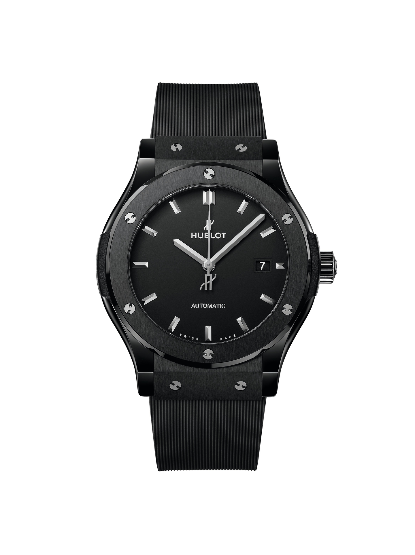 Hublot Classic Fusion Black Magic 42mm Watch with Rubber Strap