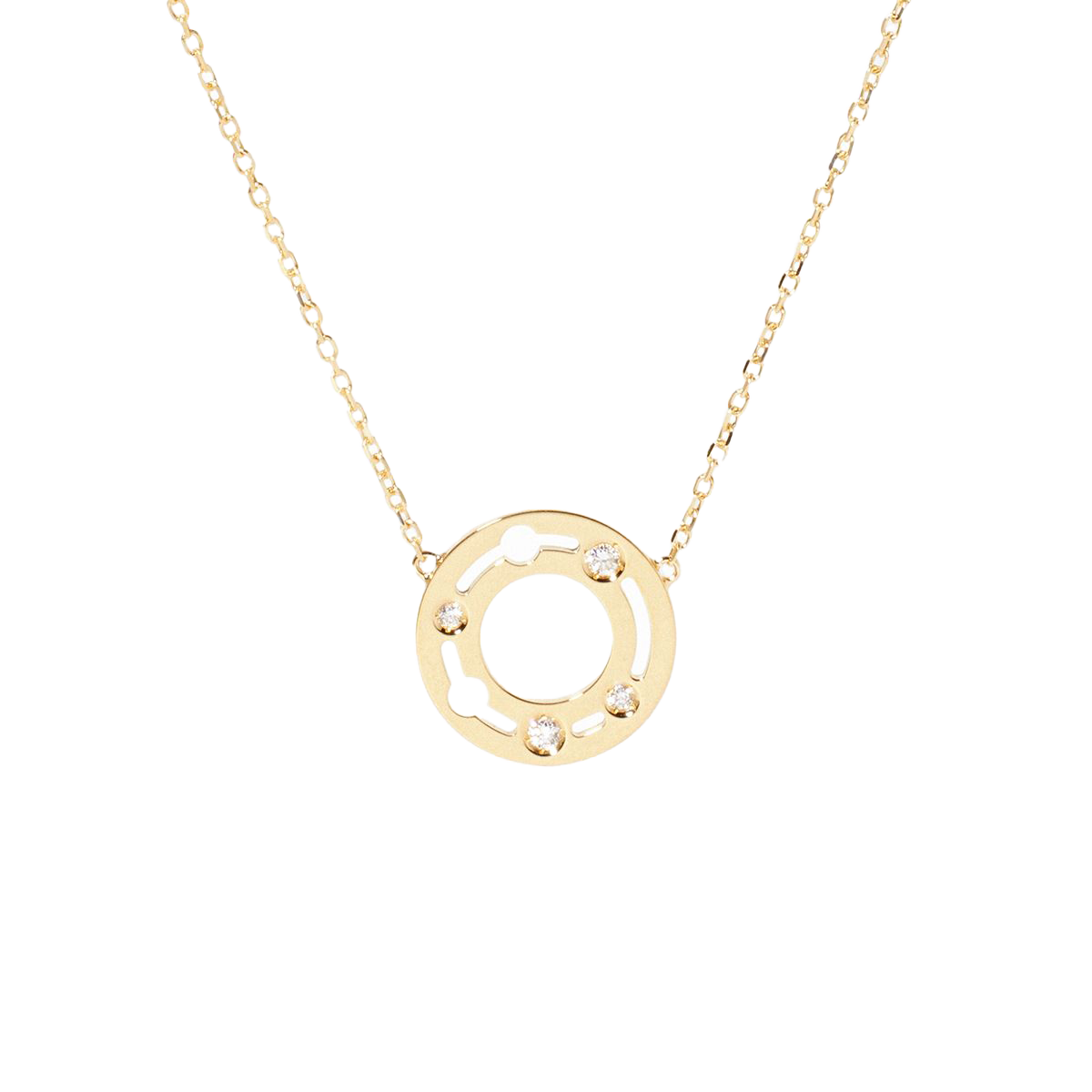 Dinh Van Pulse Diamond Necklace in Yellow Gold