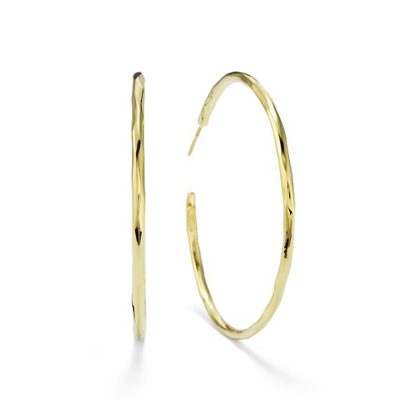 IPPOLITA Classico 18K Yellow Gold #4 Faceted Hoop Earrings