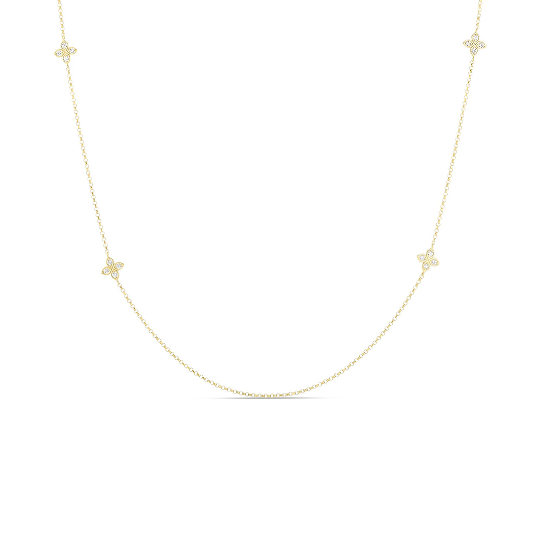 Roberto Coin Diamonds by the Inch Yellow Gold Diamond Station Necklace