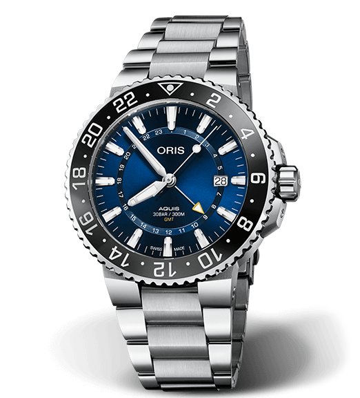 Oris Aquis GMT Date Watch with Blue Dial, 43.5mm