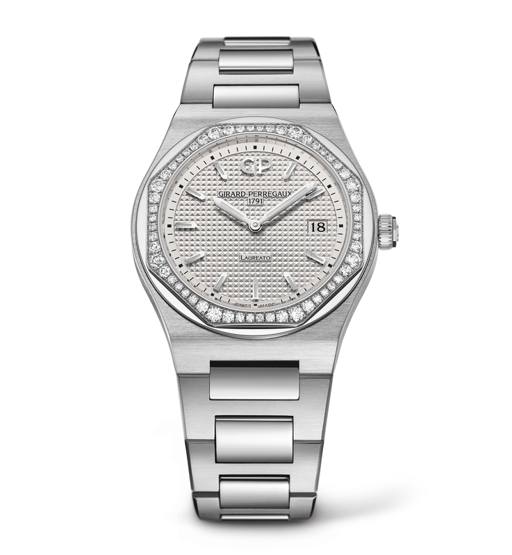 Girard-Perregaux Laureato 34mm Watch with Silver Dial