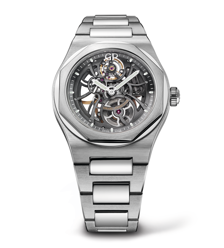 Girard-Perregaux Laureato Skeleton 42mm Watch with Stainless Steel Bracelet