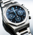 Black Dial with a Clous de Paris pattern on Girard-Perregaux Laureato Chronograph 42mm Watch