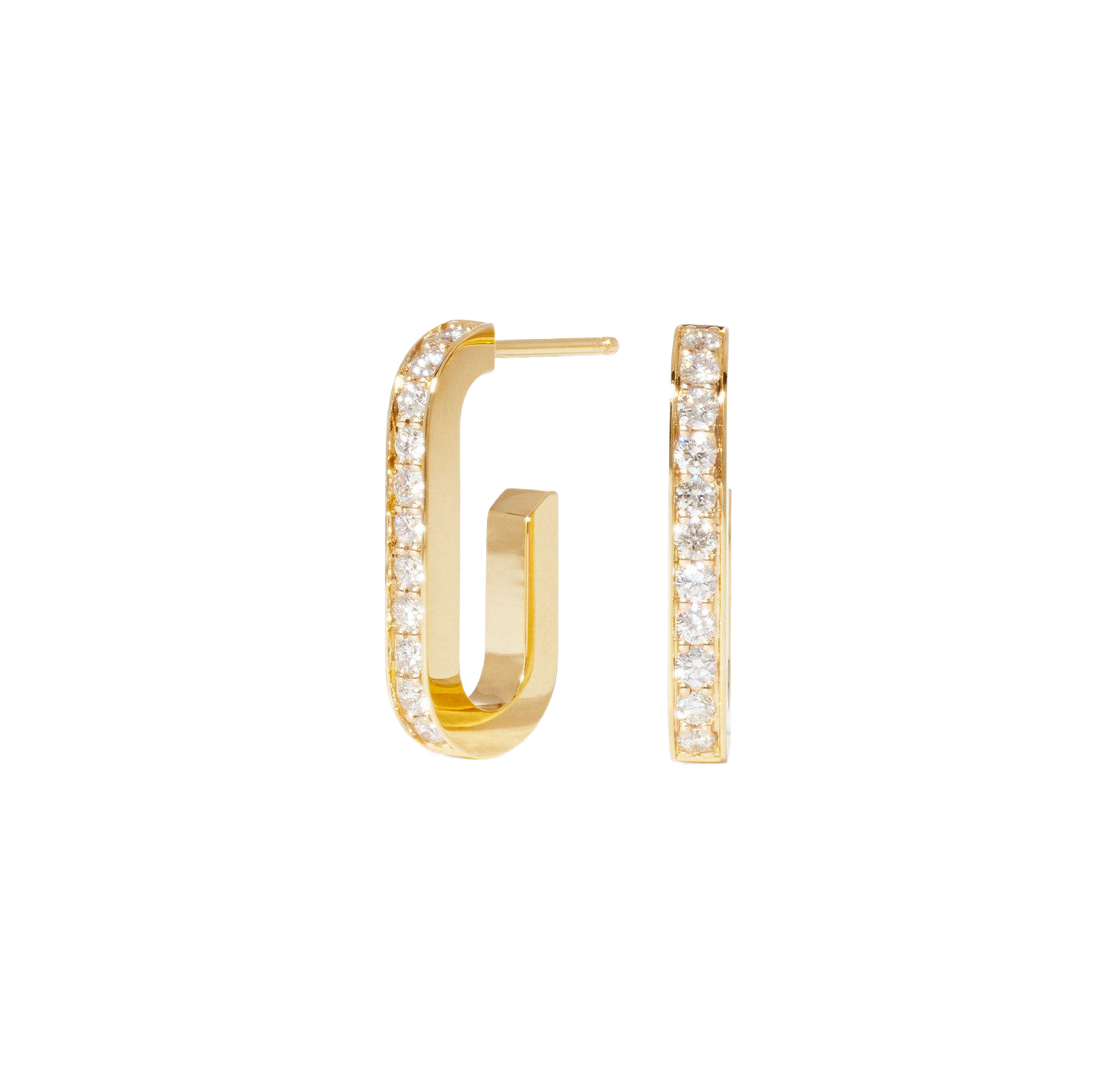 Dinh Van Maillon L Diamond Earrings in 18k yellow gold