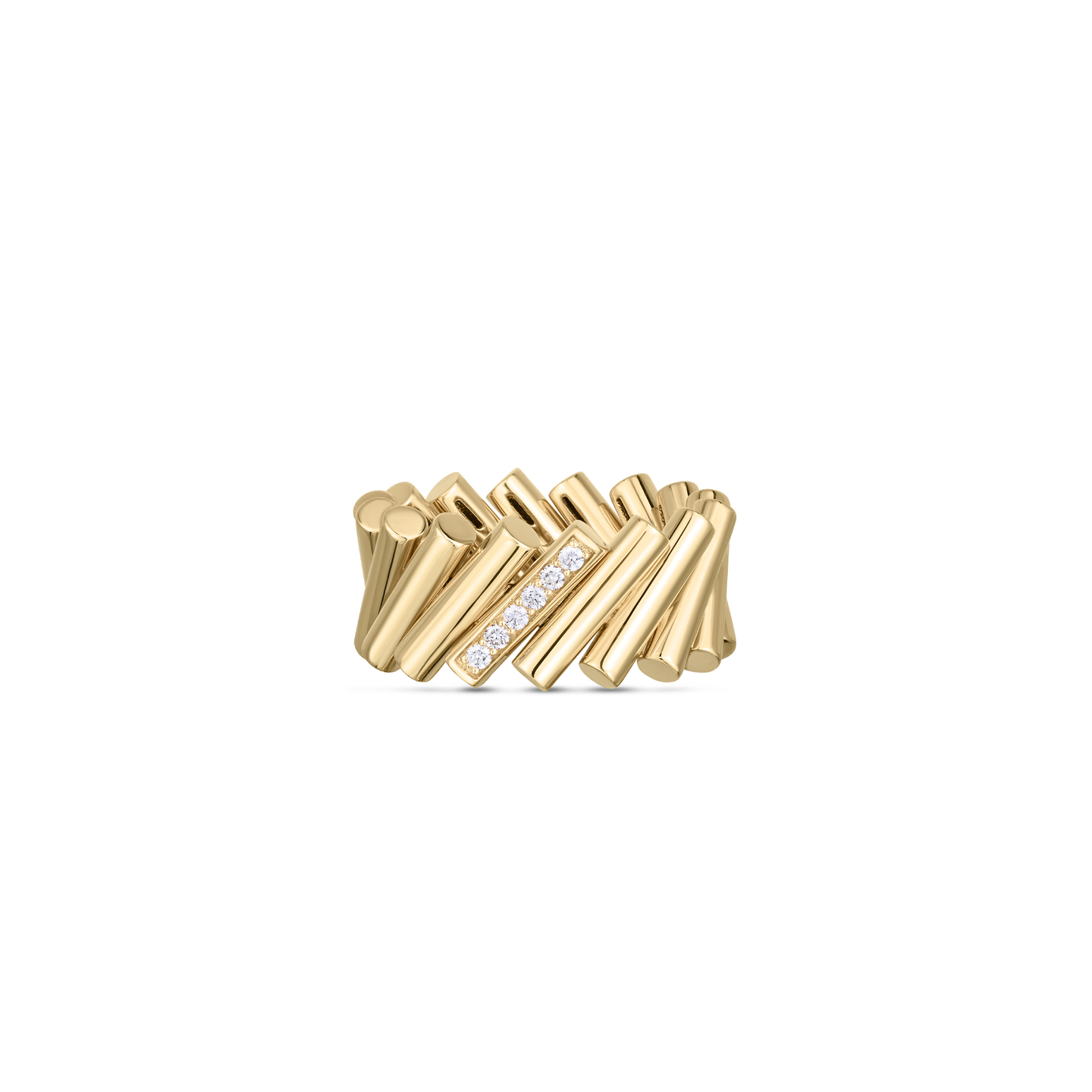 Roberto Coin Domino 18K Yellow Gold Diamond Ring