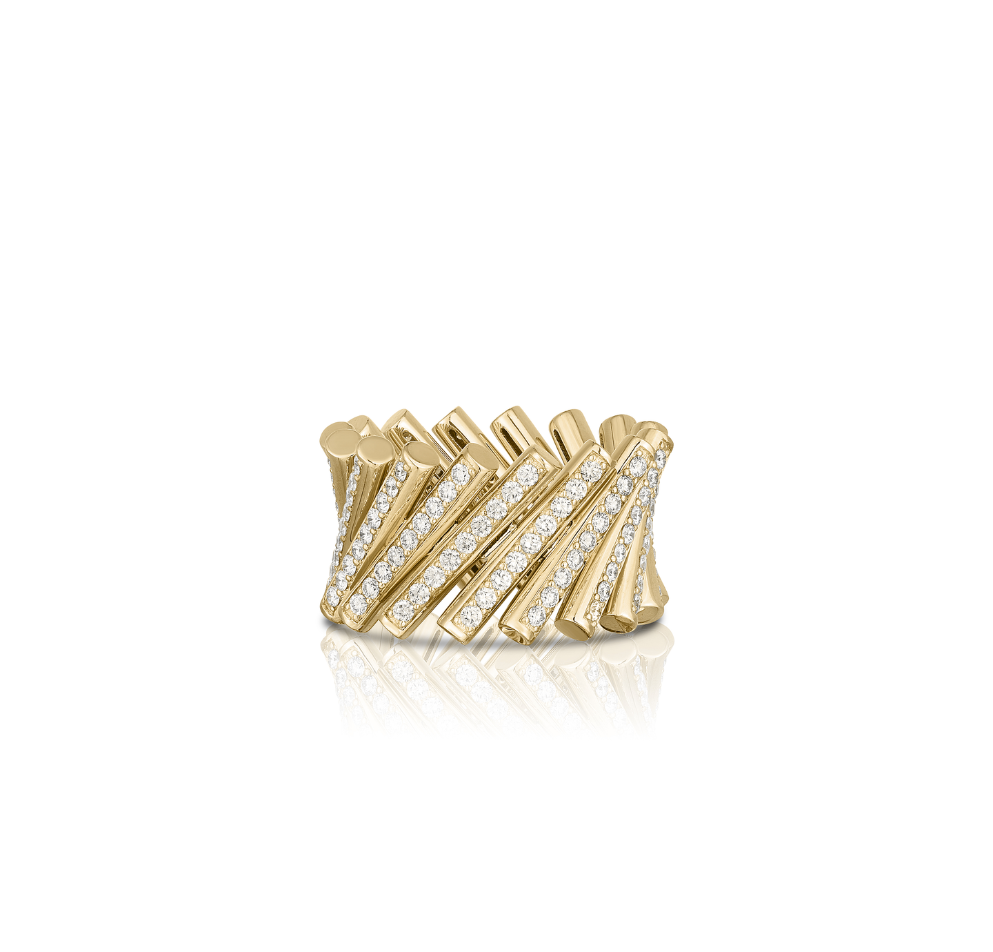Roberto Coin Domino Yellow Gold Diamond Ring