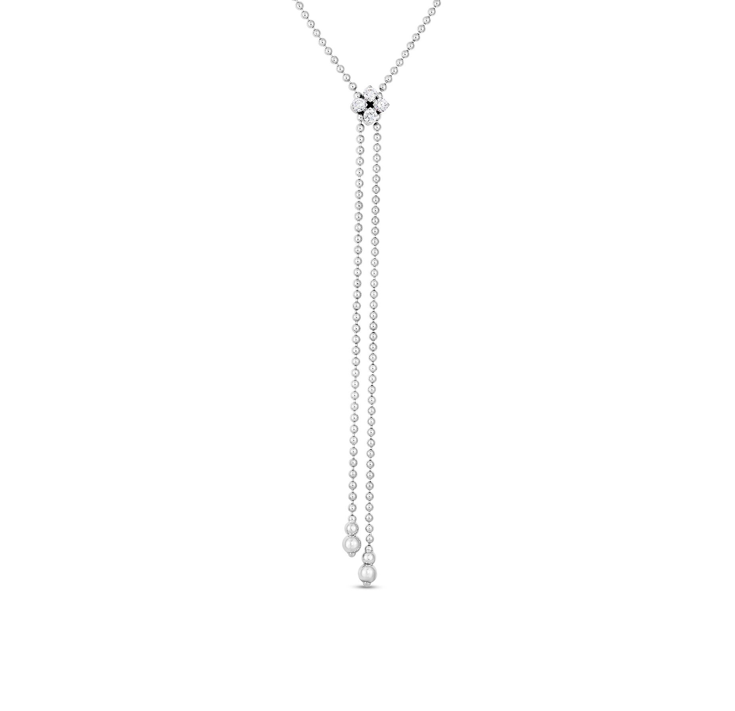 Roberto Coin Love in Verona White Gold Diamond Necklace