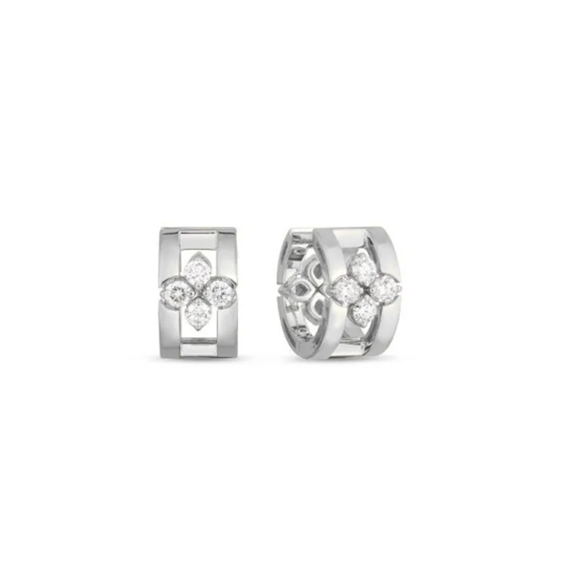 Roberto Coin Love in Verona White Gold Earrings with Diamonds