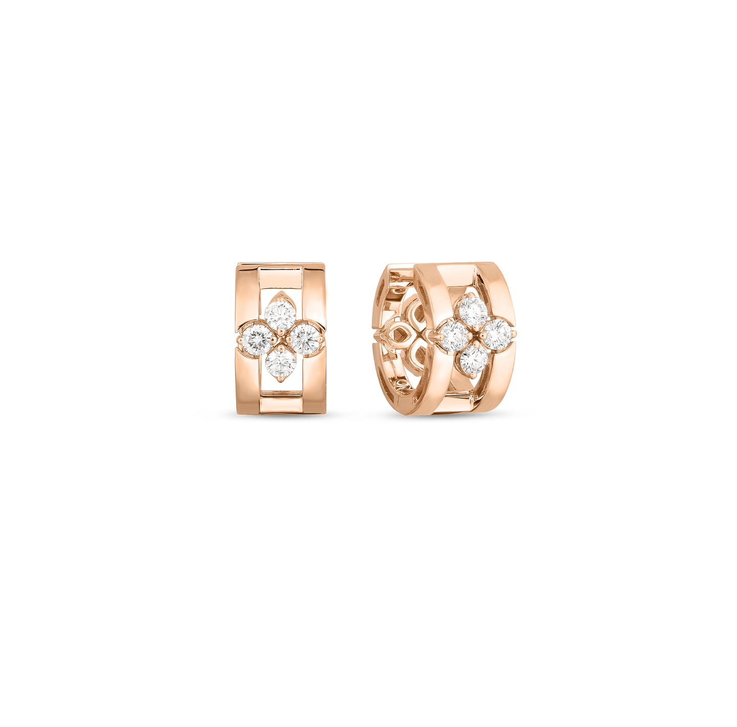 Roberto Coin Love in Verona Rose Gold Diamond Earrings