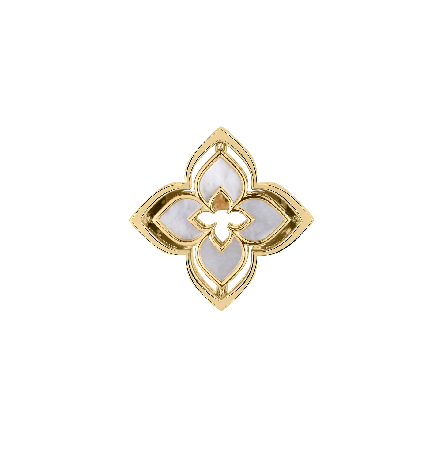 Roberto Coin Venetian Pirouette Mother-of-Pearl and Diamond Flower Ring