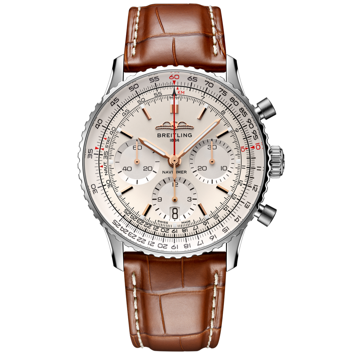 Breitling Navitimer B01 41mm Watch with Silver Dial
