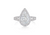 Fink&#39;s Exclusive Platinum Pear Diamond Split Shank Engagement Ring
