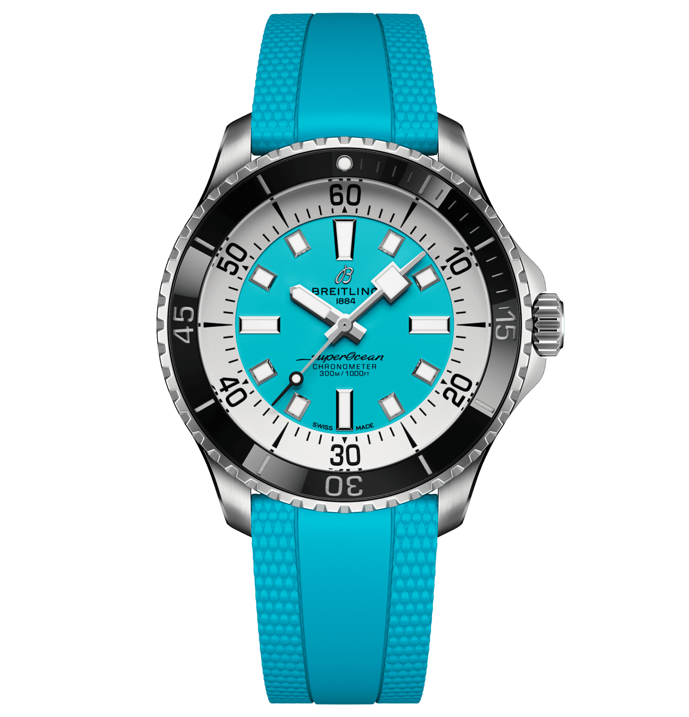 Breitling Superocean Automatic 44 Watch with Turquoise Dial