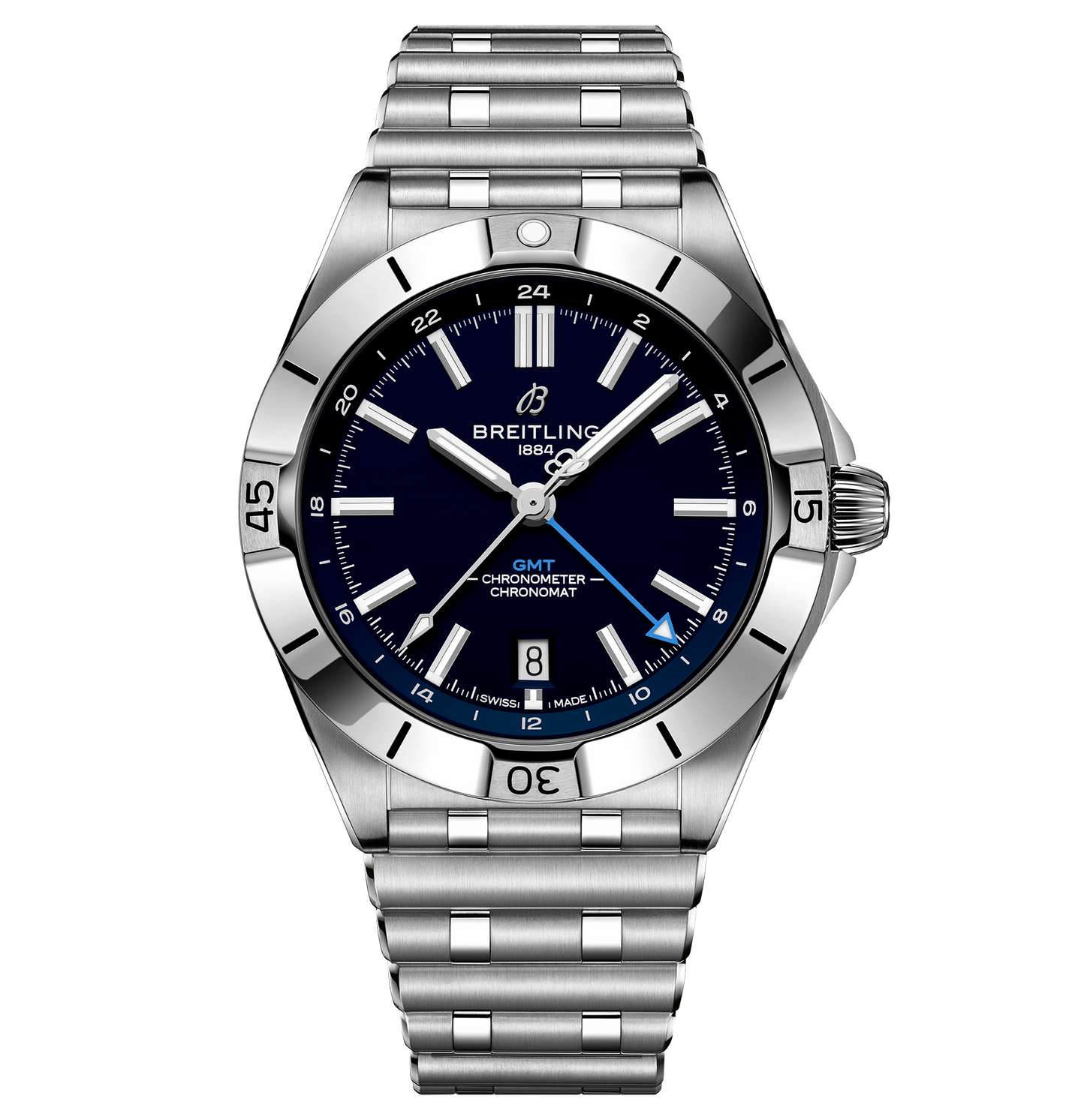 Breitling Chronomat Automatic GMT 40 NFL Tennessee Titans Edition with Stainless Steel Bracelet
