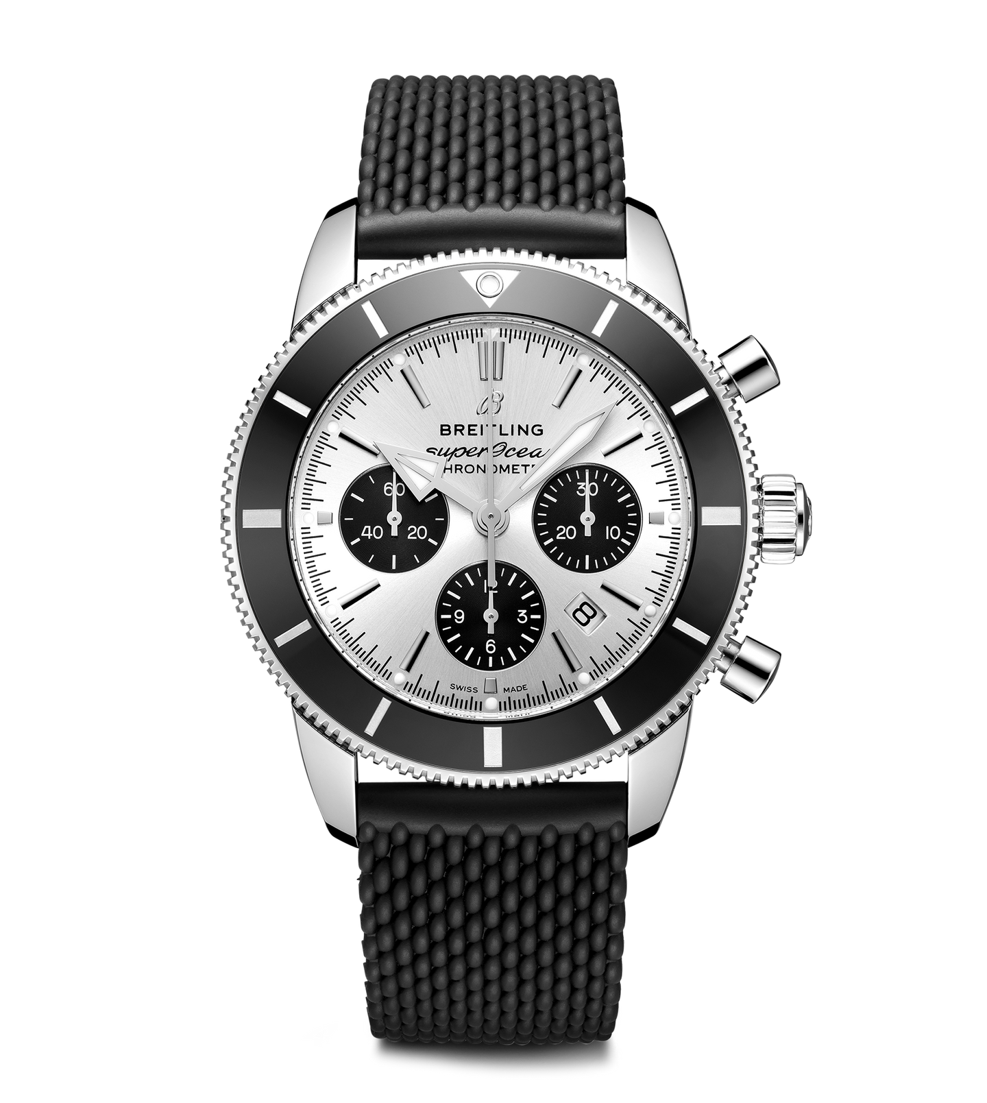Breitling Superocean Heritage B01 Chronograph 44 Watch with Silver Dial
