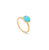 Marco Bicego Jaipur Yellow Gold Turquoise Stackable Ring