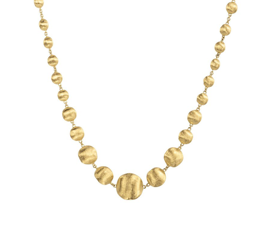 Marco Bicego Africa 18K Yellow Gold Graduated Bead Collar Necklace