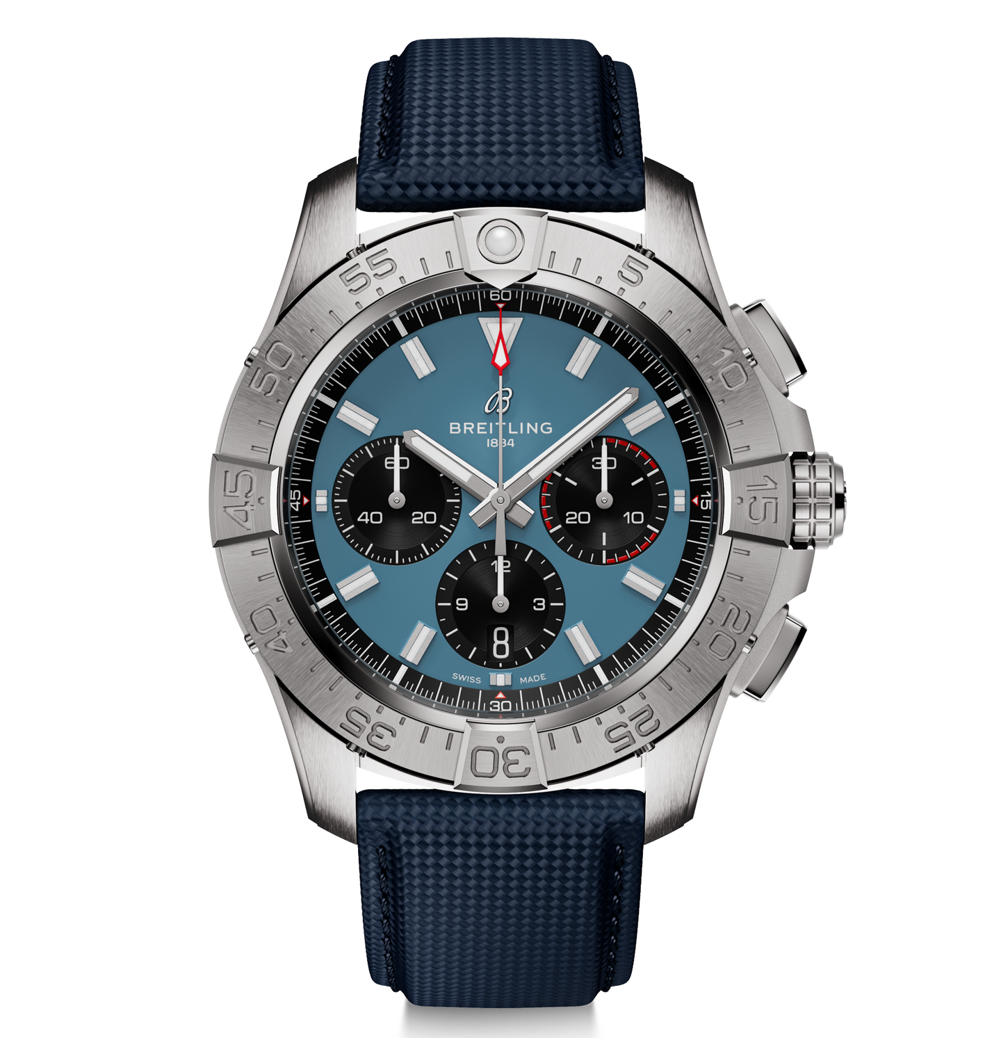 Breitling Avenger B01 Chronograph 44mm Watch with Blue Strap
