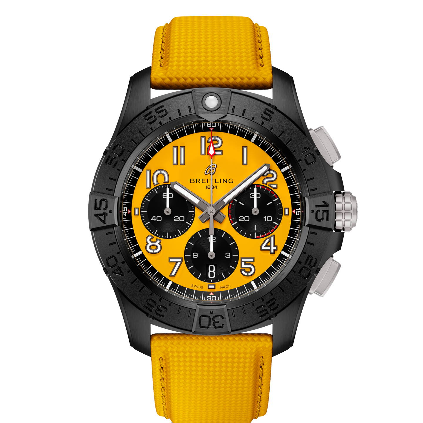 Breitling Avenger Night Mission Watch Yellow Dial Fink s