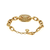 Sabel Collection Yellow Gold Link Bracelet with Diamond Station