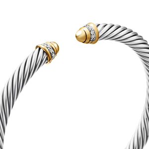 David Yurman The Cable Collection® Bracelet in Silver and 18-Karat Yellow Gold (Image 4)