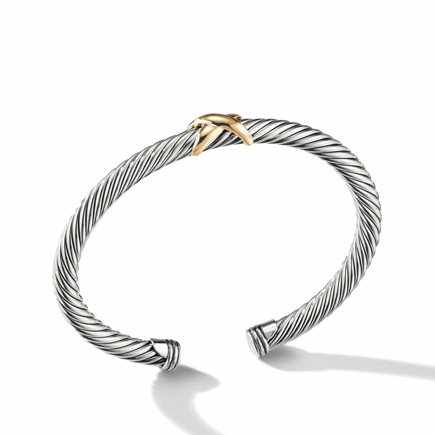 David Yurman Cable Bracelet in Silver and 14-Karat Yellow Gold (Image 4)