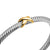 X Classic Cable Station Cuff in Sterling Silver with 14K Yellow Gold, 5mm